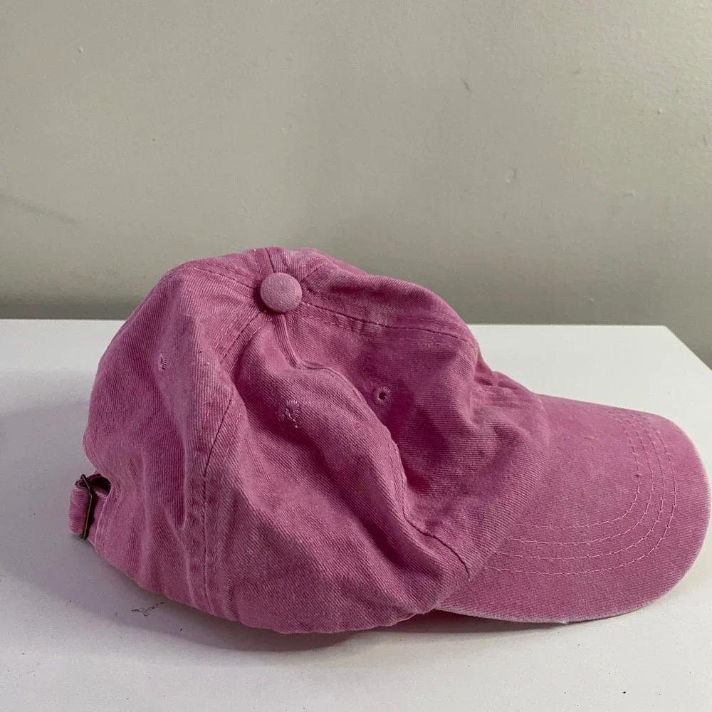Unbranded Baseball Cap Kids OS‎ Pink Washed Cotton Adjustable Buckle Hat